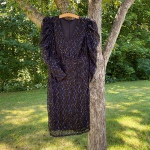 Size 0XL Shein black sequin party dress